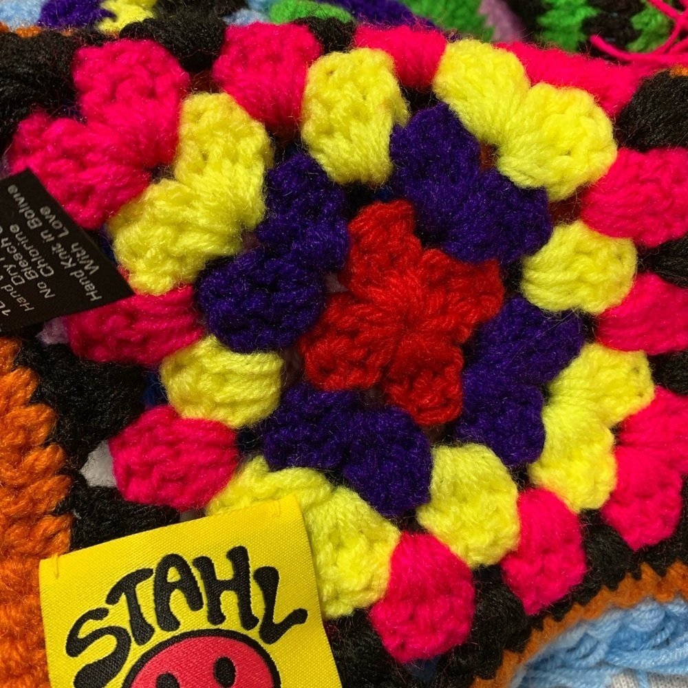 STAHL knit granny scarf new without tags - Picture 2 of 7